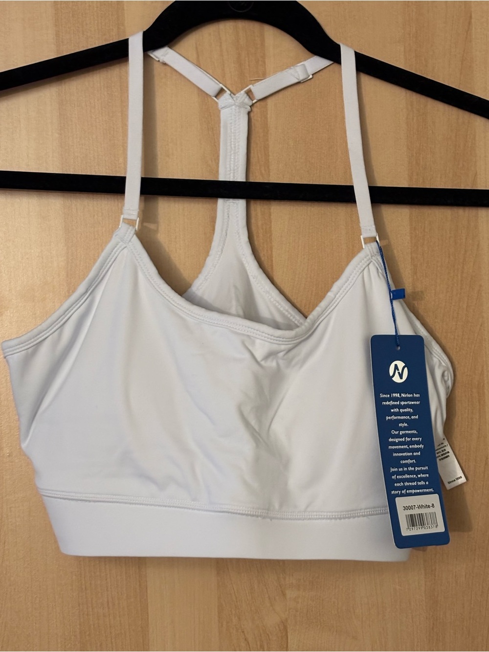 White Adjustable Racerback Sports Bra